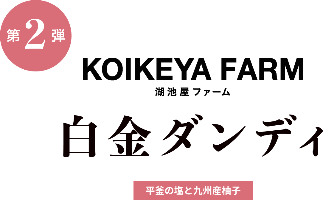 KOIKEYA FARM 湖池屋ファーム 白金ダンディ 平釜の塩と九州産柚子