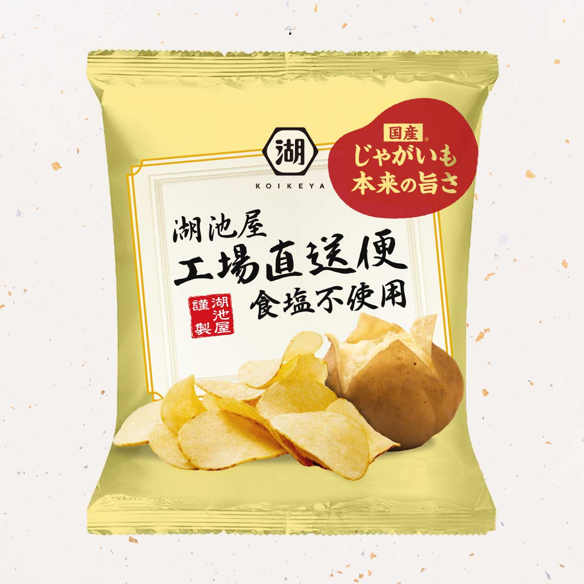 【賞味期限:26年3月】湖池屋 工場直送便 ポテトチップス 食塩不使用