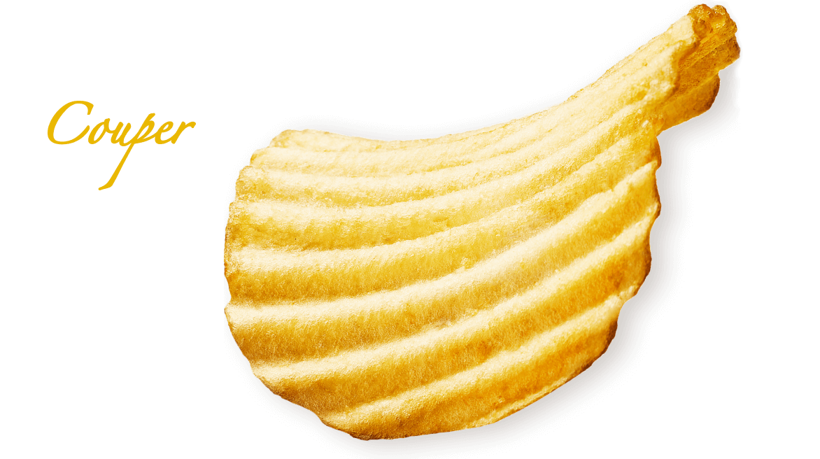 波型のクリンクルカットのポテトチップスに仕上げることで湖池屋ボンノットの味わいが噛むほどにふわりと広がる