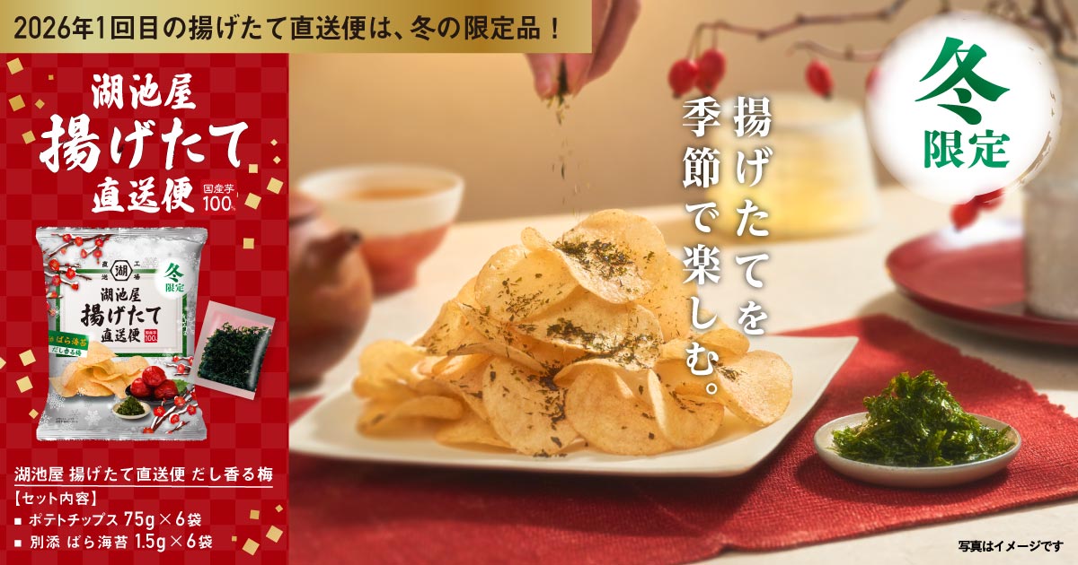 湖池屋 冬の揚げたて直送便 だし香る梅